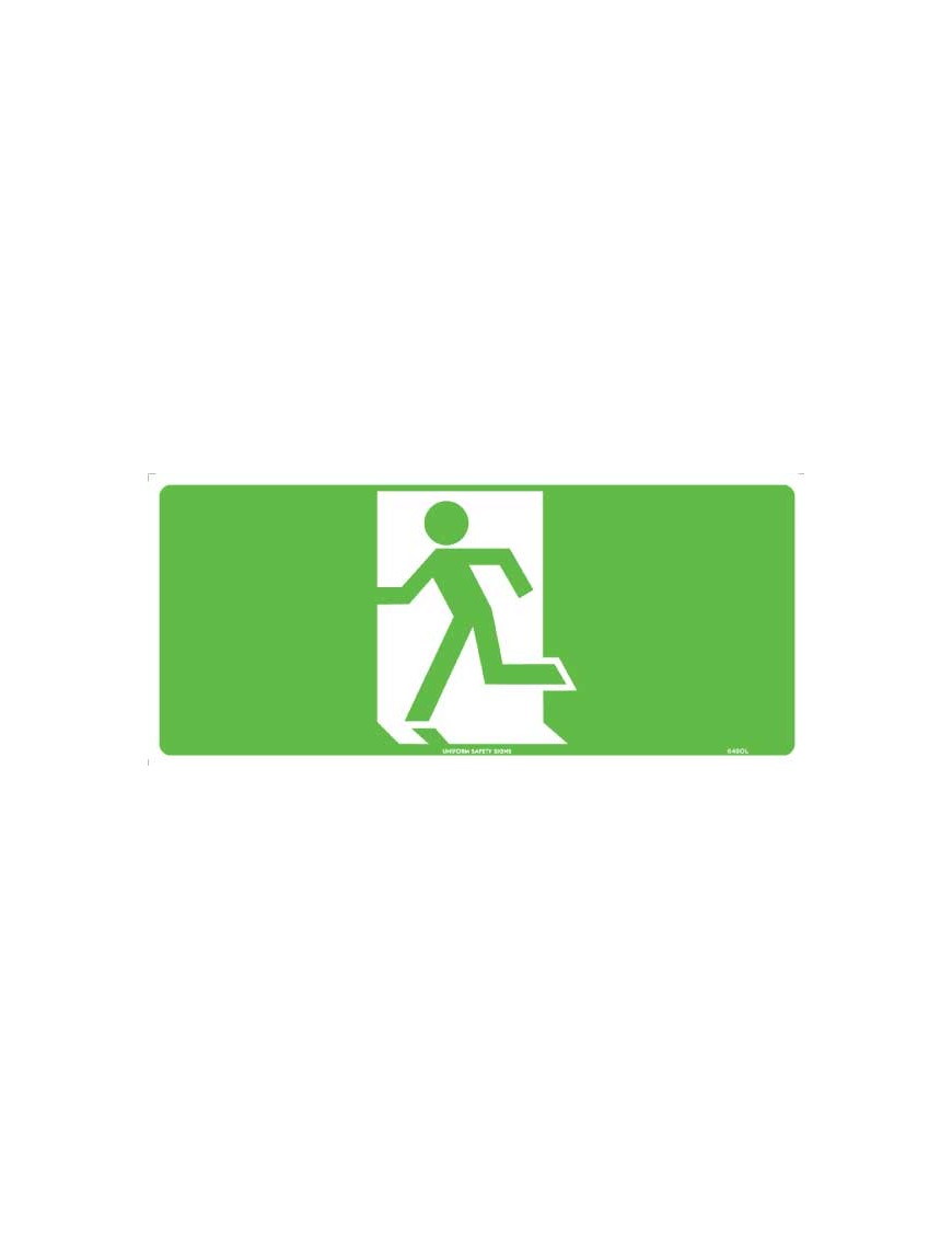 Exit/Entry Sign - Running Man Picto Facing Left  Poly