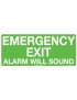 Exit/Entry Sign - Emergency Exit Alarm Will Sound 450x200mm  Luminous