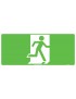 Exit/Entry Sign - Running Man Picto Facing Right 350x145mm Metal