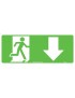 Exit/Entry Sign - Running Man With Arrow Down  Poly