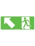 Exit/Entry Sign - Running Man With Arrow Up/Left  Poly