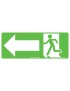 Exit/Entry Sign - Running Man Picto With Arrow Left 350x145mm  Luminous