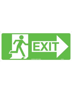 Exit/Entry Sign -Running Man With Exit And Right Arrow  Poly