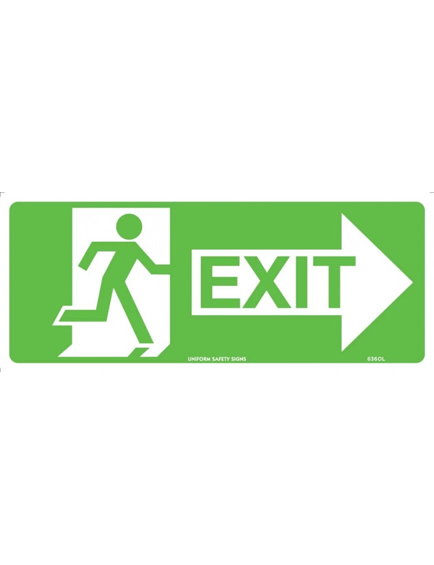 Exit/Entry Sign -Running Man With Exit And Right Arrow  Poly