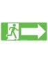 Exit/Entry Sign -Running Man Picto With Arrow Right  Poly