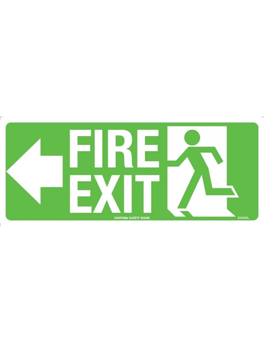 Exit/Entry Sign - Fire Exit With Arrow Left  Poly