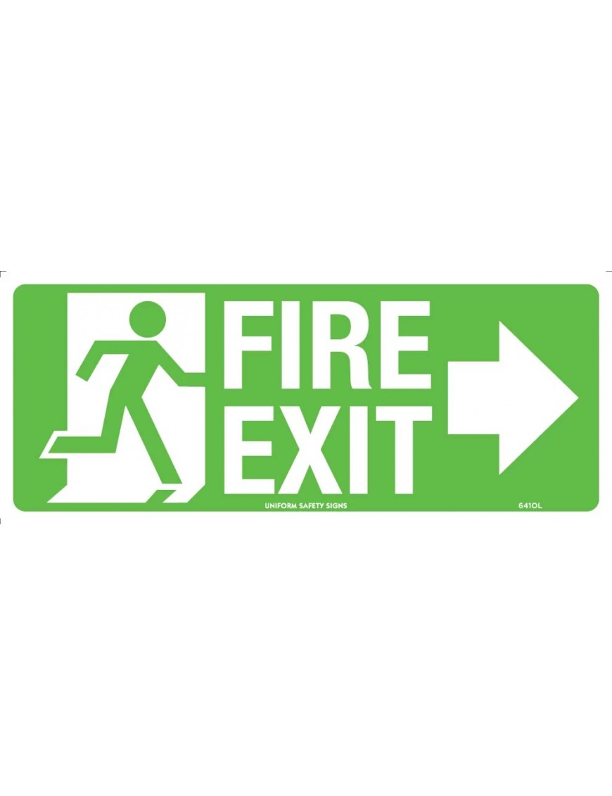 Exit/Entry Sign - Fire Exit with Arrow Right  Poly