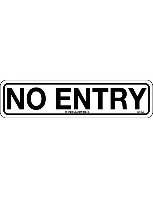 Exit/Entry Sign - No Entry 450x200mm Metal