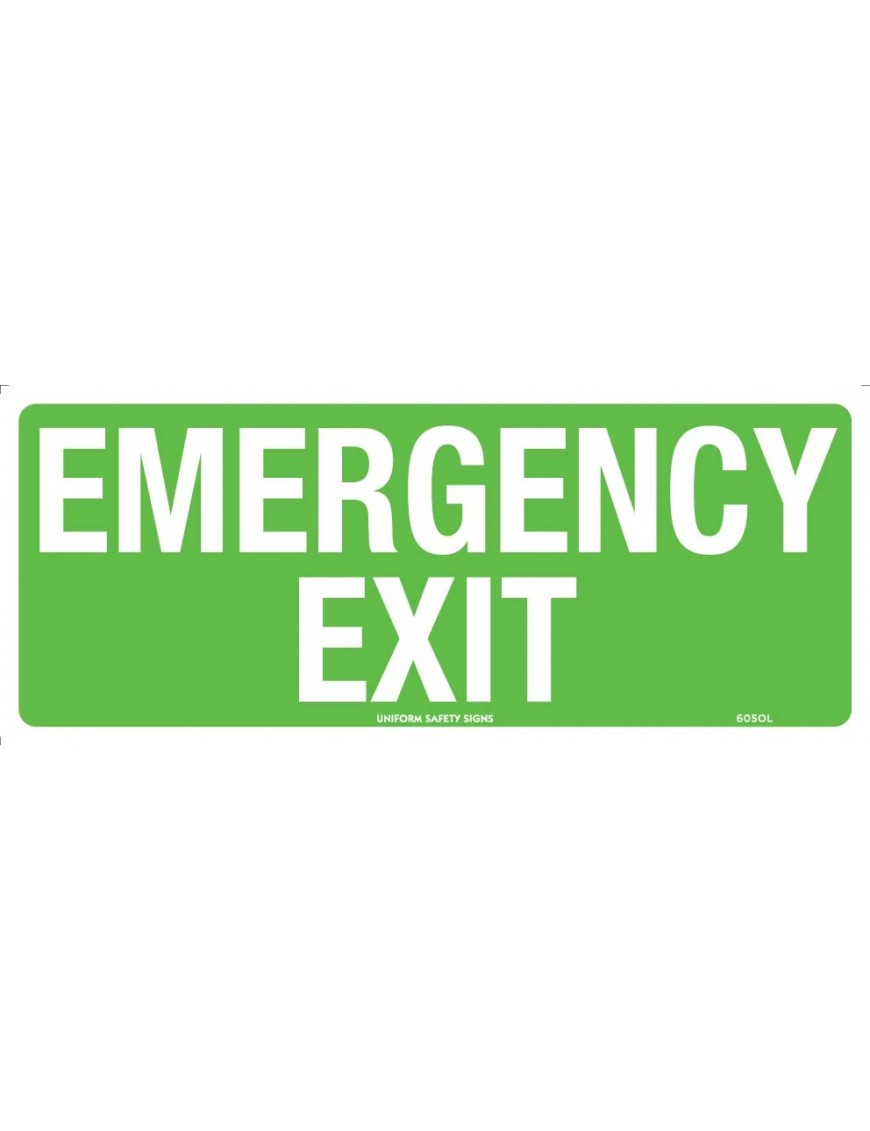 Exit/Entry Sign - Emergency Exit  Poly