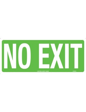 Exit/Entry Sign - No Exit 350x145mm  Luminous