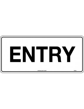 Exit/Entry Sign - Entry  Metal