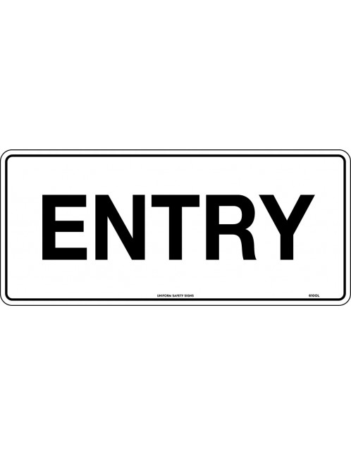 Exit/Entry Sign - Entry  Metal