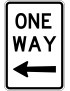 General Sign - One Way Left Arrow Metal