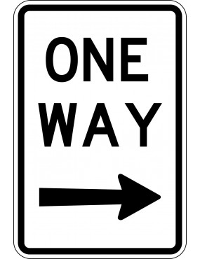 General Sign - One Way Right Arrow  Metal