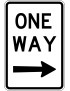 General Sign - One Way Right Arrow  Metal