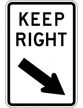 General Sign - Keep Right  Metal
