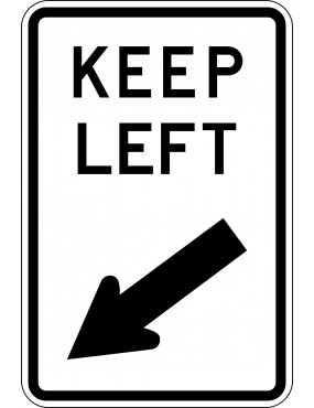 General Sign - Keep Left  Metal