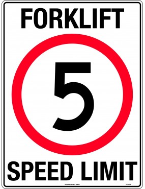 General Sign - Forklift Speed Limit 5km  Metal