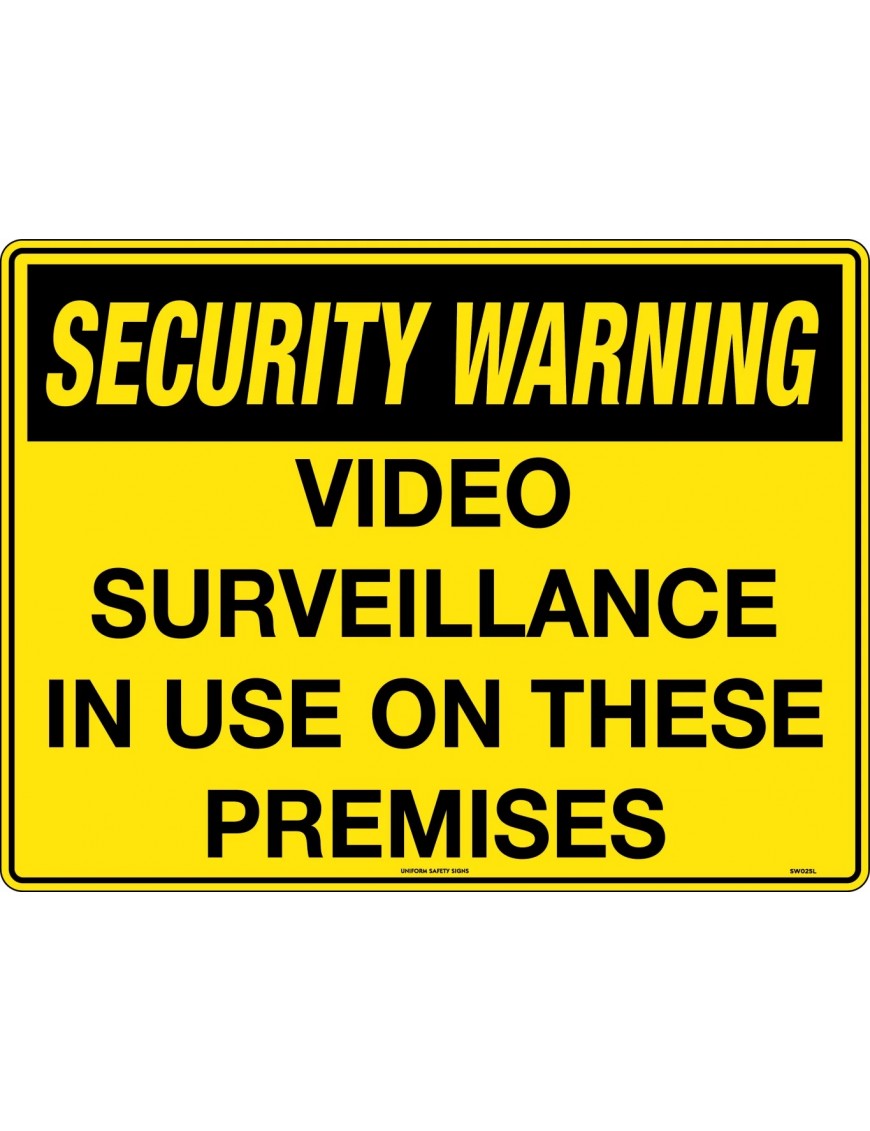 Security Sign - Video Surveillance In Use On These Premises  Metal