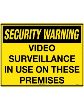 Security Sign - Video Surveillance In Use On These Premises  Poly