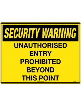 Security Sign -...