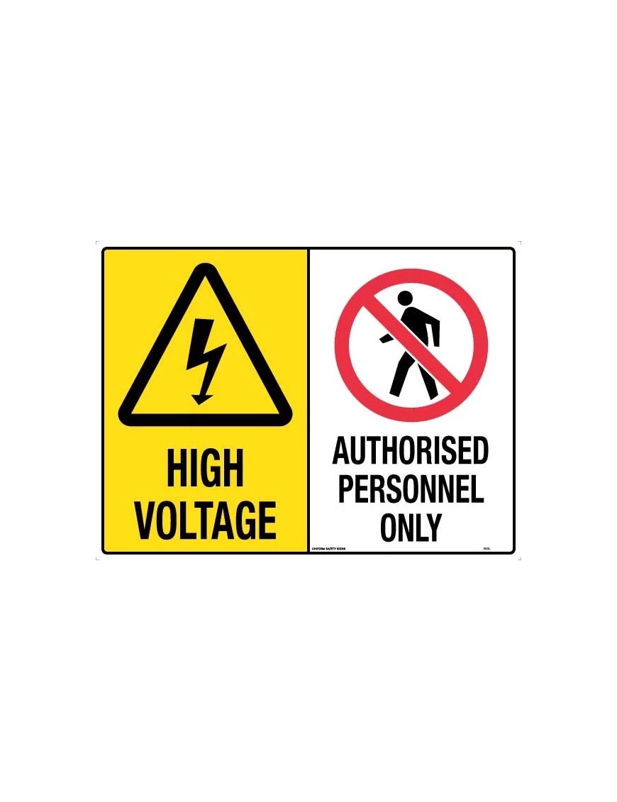 General Sign - High Voltage/Authorised Personnel Only  Poly