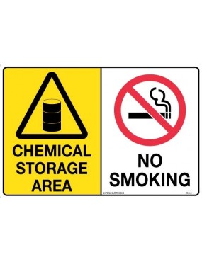 General Sign - Chemical Storage Area/No Smoking  Metal