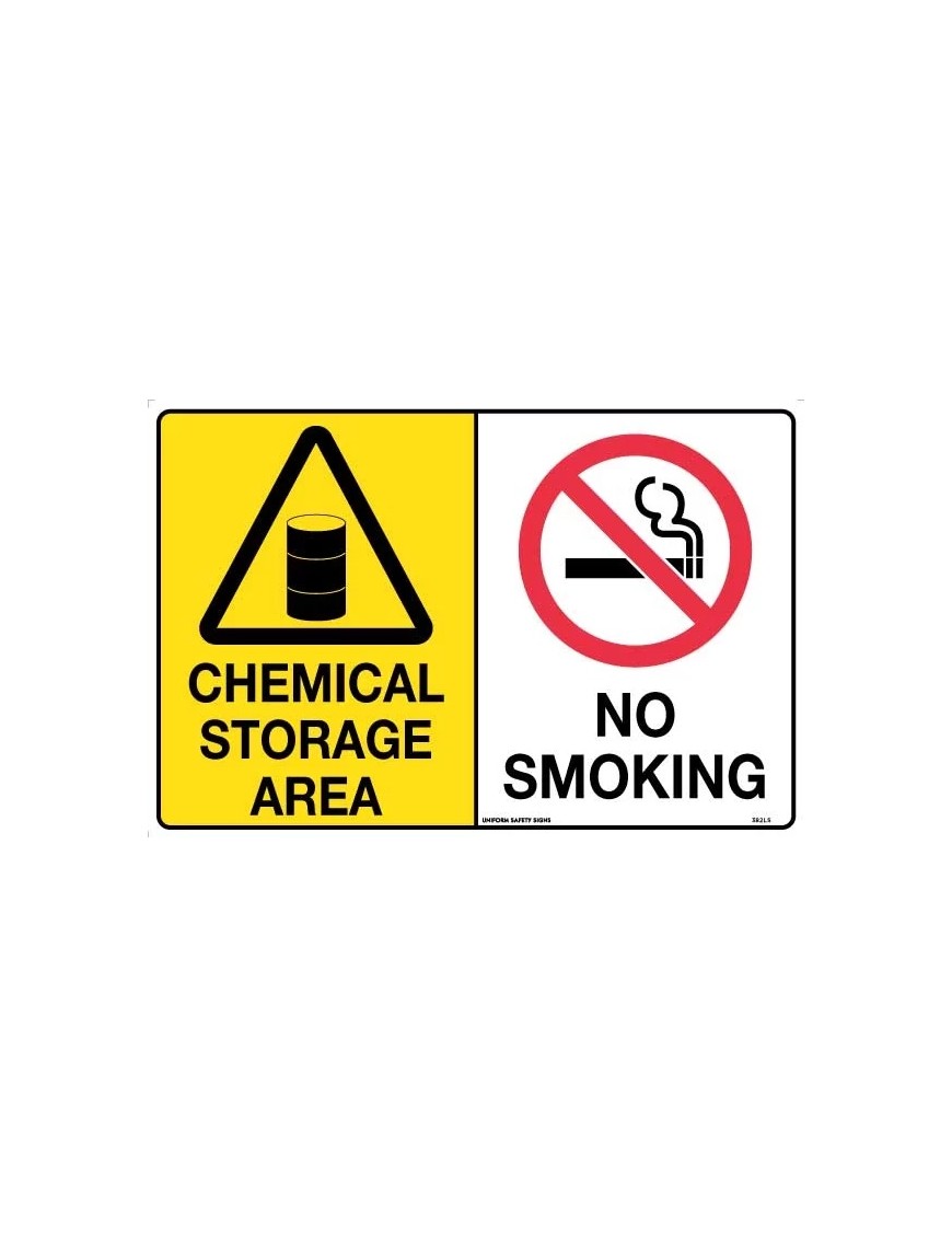 General Sign - Chemical Storage Area/No Smoking  Metal