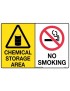 General Sign - Chemical Storage Area/No Smoking  Poly