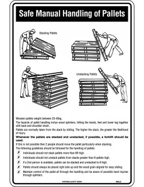 General Sign - Safe Manual Handling Of Pallets  Metal