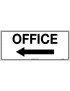 General Sign - Office With Left Arrow  Metal