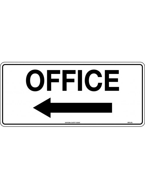 General Sign - Office With Left Arrow  Poly