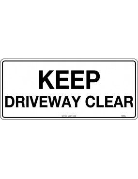 General Sign - Keep Driveway Clear  Metal