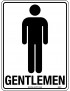 General Sign -  Gentlemen  Metal