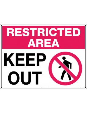 General Sign -  Restricted Area Keep Out  Metal