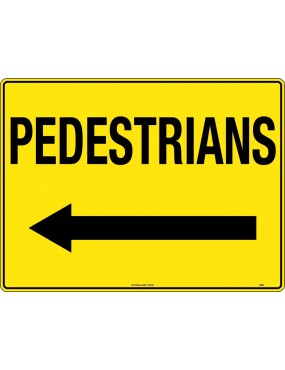 General Sign - Pedestrians Arrow Left  Metal