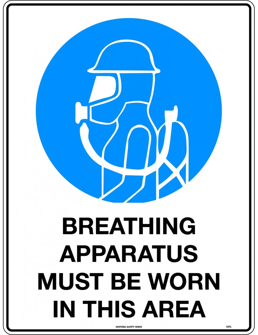 Mandatory Sign - Breathing Apparatus Must be Worn  Poly