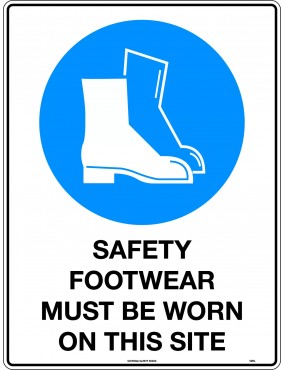 Mandatory Sign - Safety Footwear Must be Worn on This Site  Metal