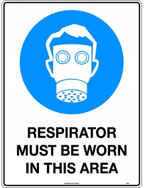 Mandatory Sign - Respirator Must be Worn in This Area  Metal