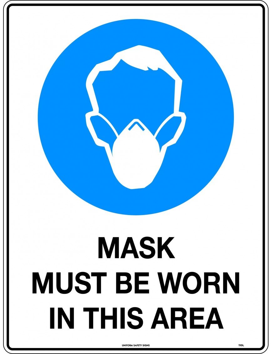 Mandatory Sign - Mask Must be Worn in This Area   Corflute