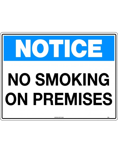 Notice Sign - No Smoking On Premises   Poly