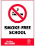 Prohibition Sign - Smoke Free School QLD Standard  Metal