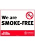 Prohibition Sign - We are Smoke Free QLD Standard  Metal