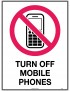 Prohibition Sign - Turn Off Mobile Phones   Metal