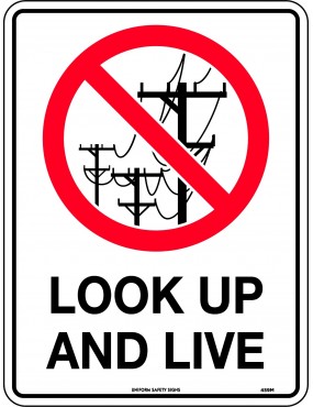 Prohibition Sign - Look Up And Live   Metal