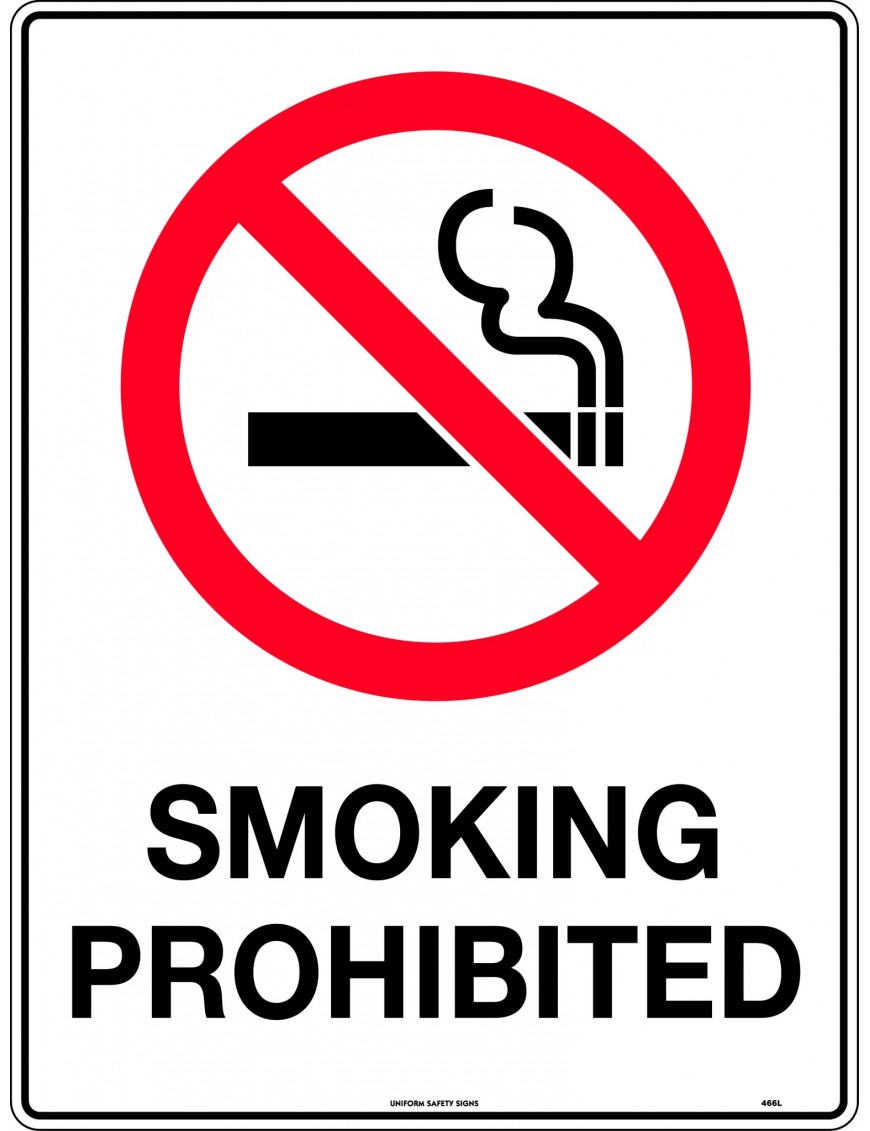 Prohibition Sign - Smoking Prohibited  Metal