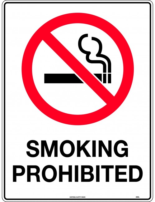 Prohibition Sign - Smoking Prohibited  Metal