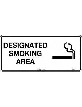 Prohibition Sign - Designated Smoking Area  Metal