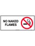 Prohibition Sign - No Naked Flames  Metal