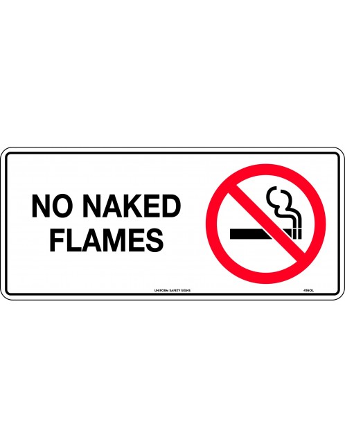 Prohibition Sign - No Naked Flames   Poly